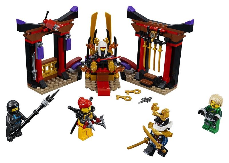 lego ninjago duelo en la sala del trono