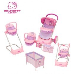 carreola hello kitty para muñecas